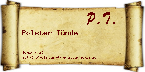 Polster Tünde névjegykártya